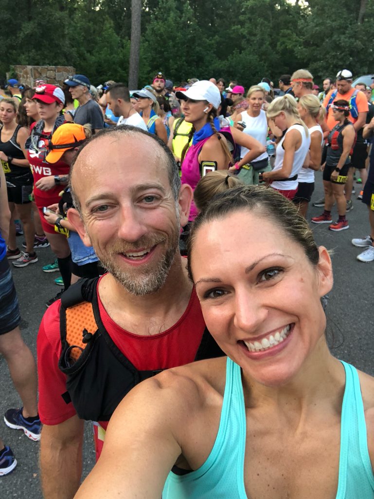 Paul and I at the start line of the  2018 Full mOOn 25K.